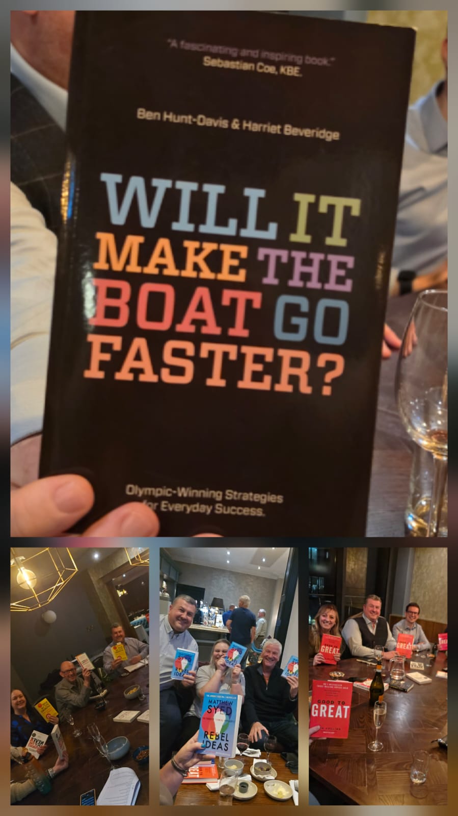 Chester Business Book Club session on Will It Make the Boat Go Faster by Ben Hunt-Davis